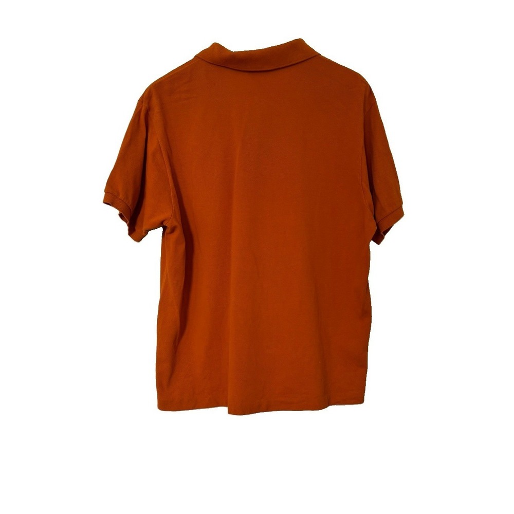 Men's Lacoste Pique Polo Short Sleeve Orange 100% Cotton Size 6 XL Golf Summer - Picture 2 of 5